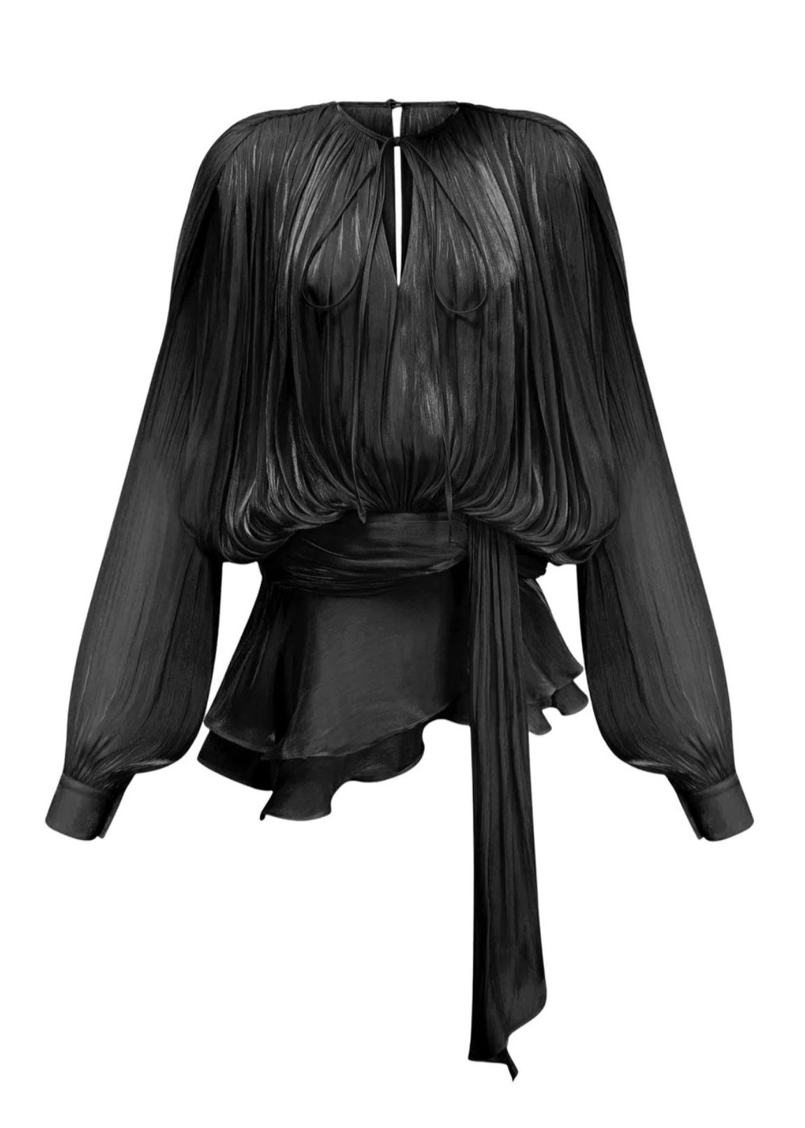 Pleated Tiered Mini Dress