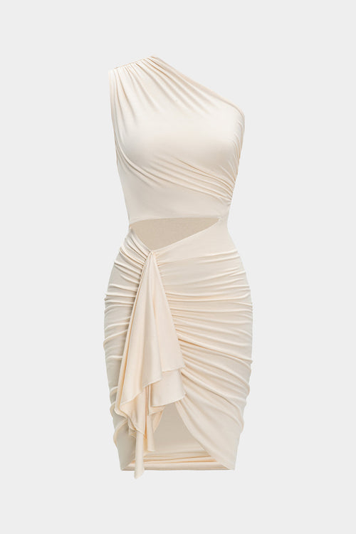 Cutout Draped Midi Dress