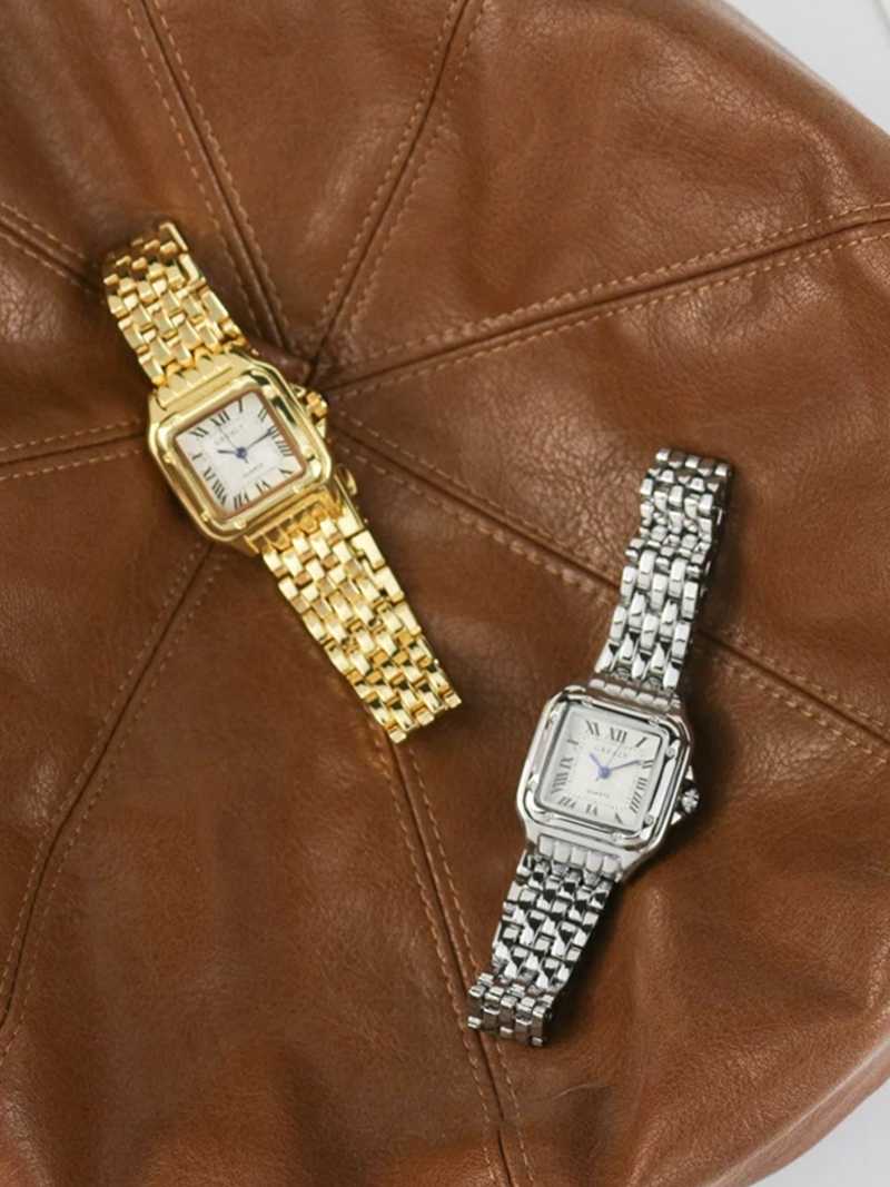 Square Vintage Gold Quartz Watch