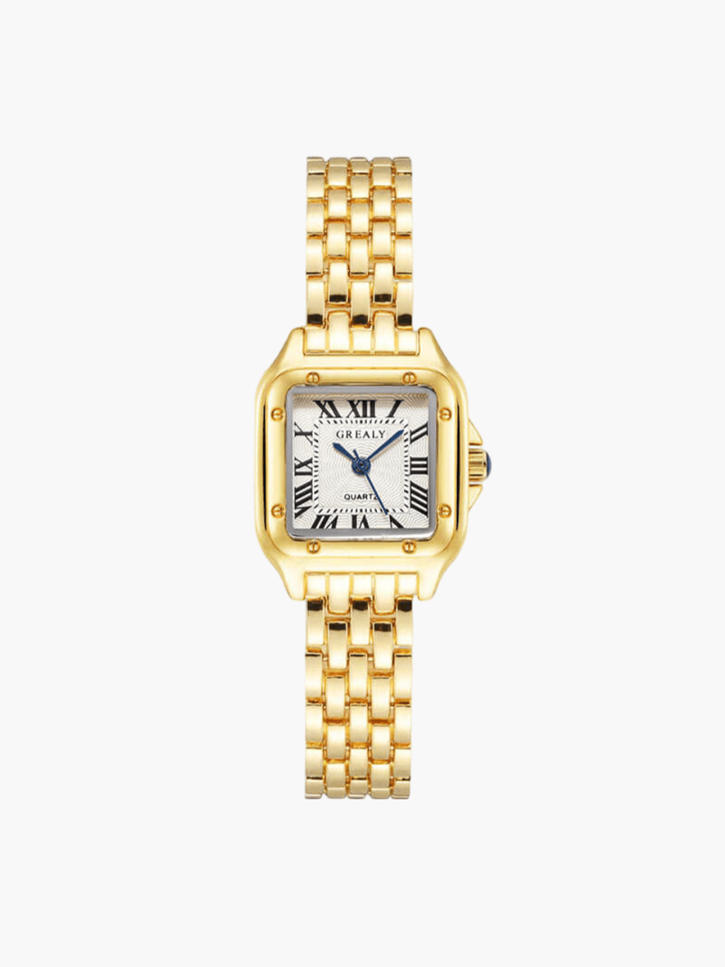 Square Vintage Gold Quartz Watch