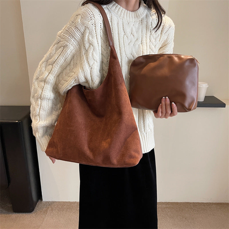 Slouchy Suede Shoulder Bag
