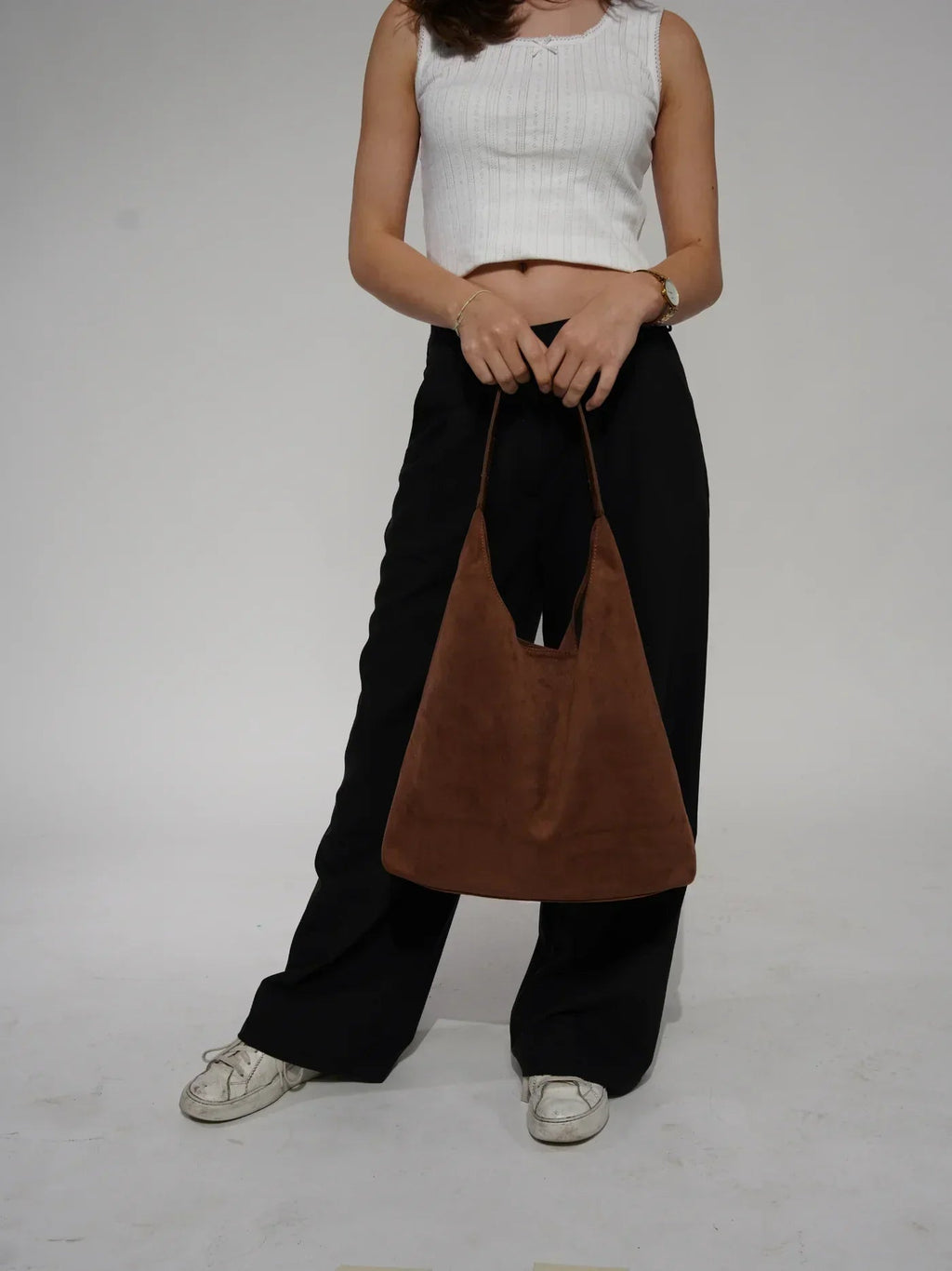 Slouchy Suede Shoulder Bag