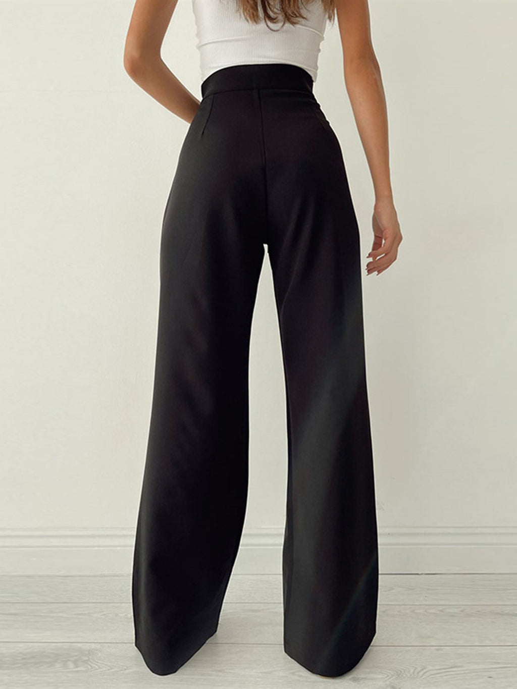 High Waist Wide Leg Trousers