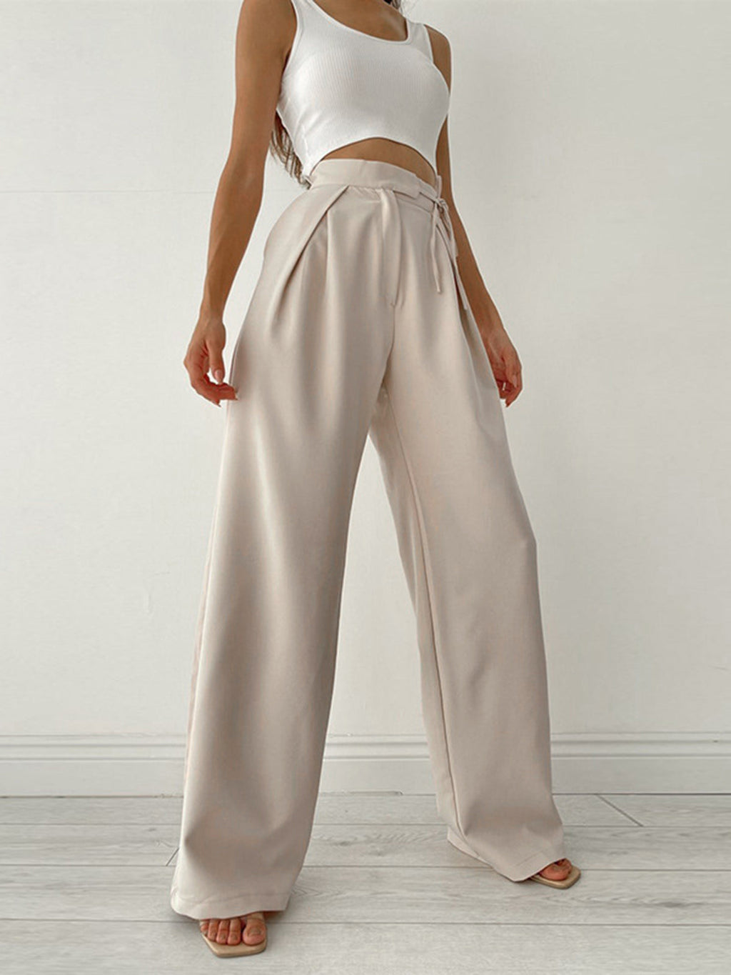 High Waist Wide Leg Trousers