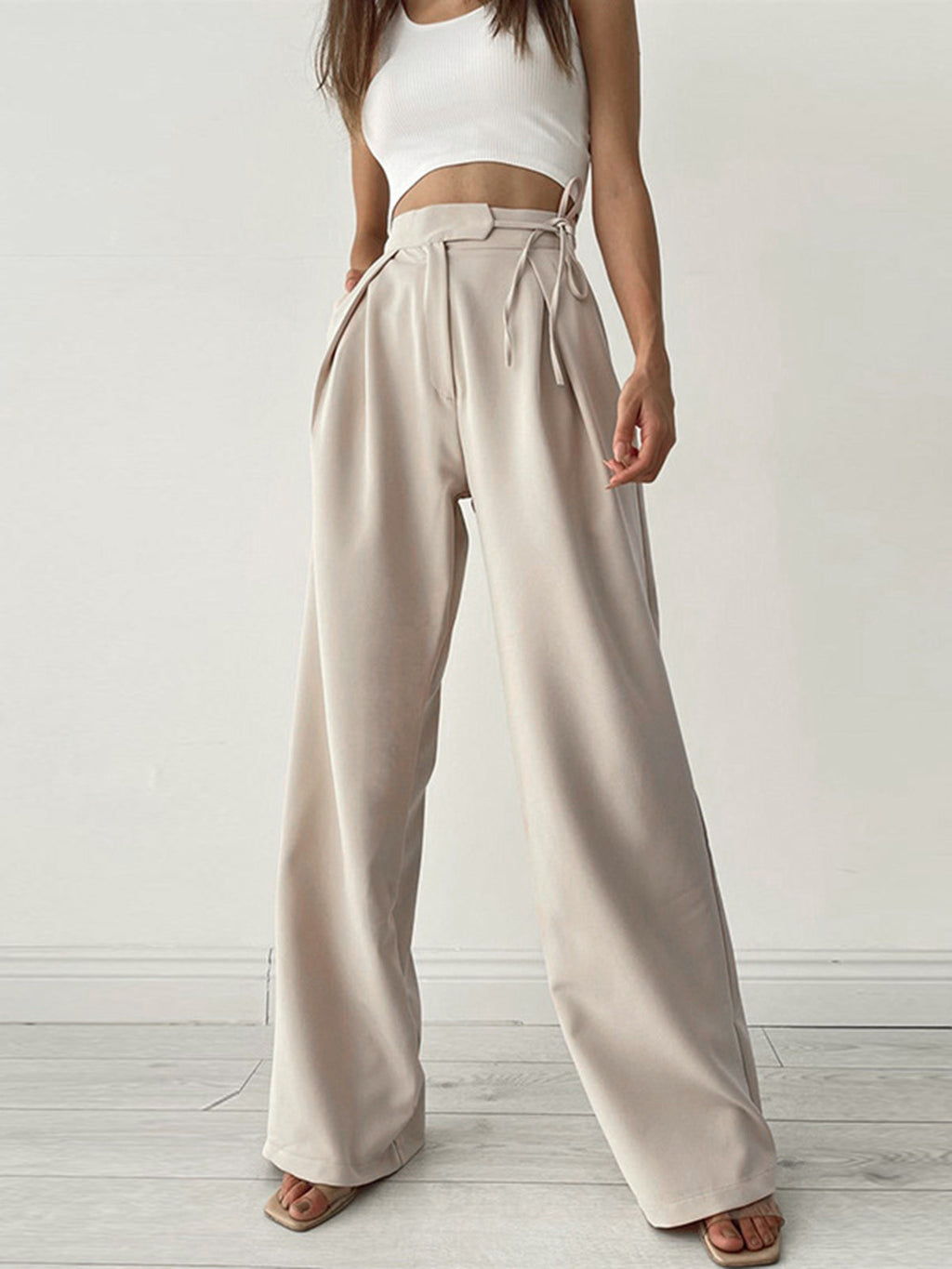 High Waist Wide Leg Trousers