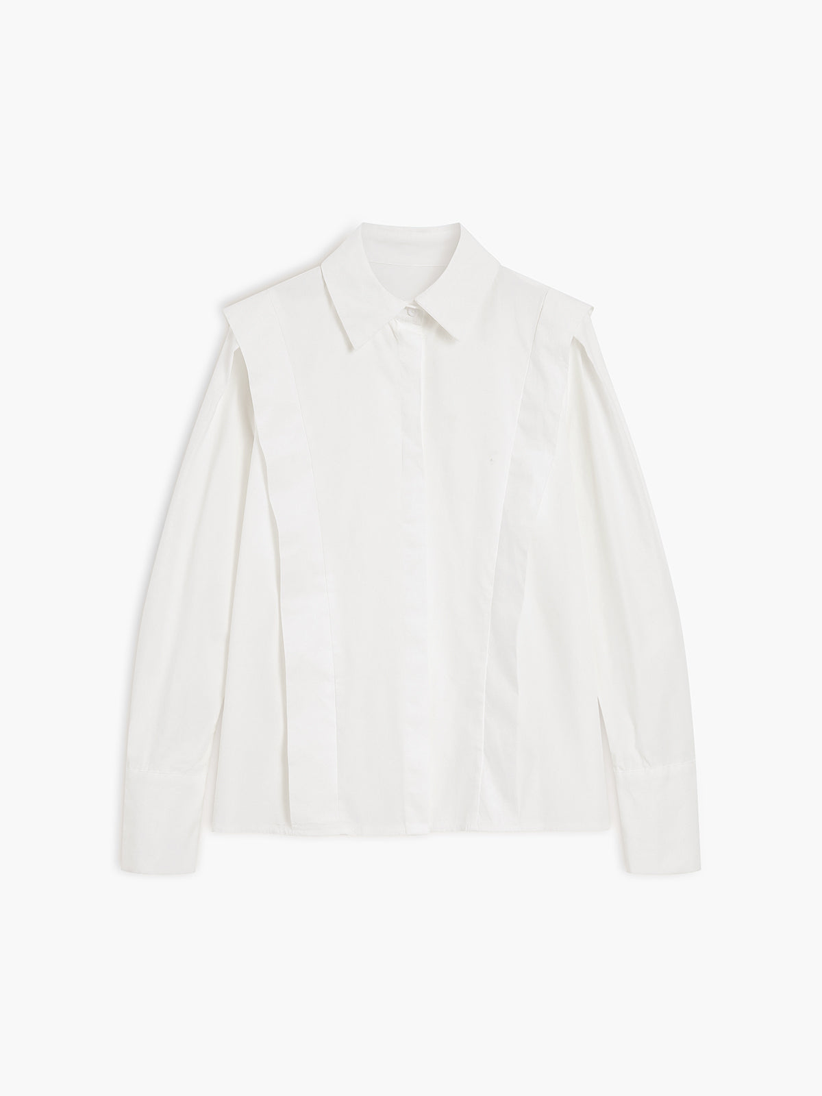 Classic Collared Button-Front Blouse