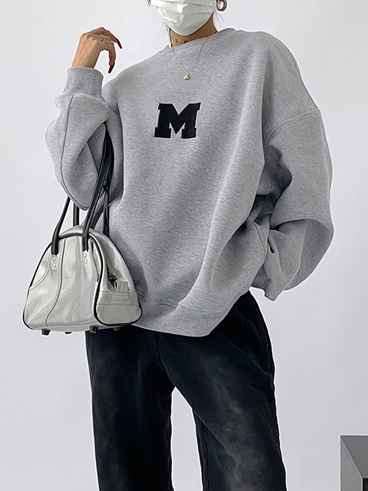 Oversized Graphic Crewneck Sweater