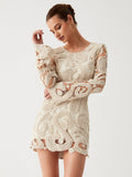 Intricate Crochet Mini Dress