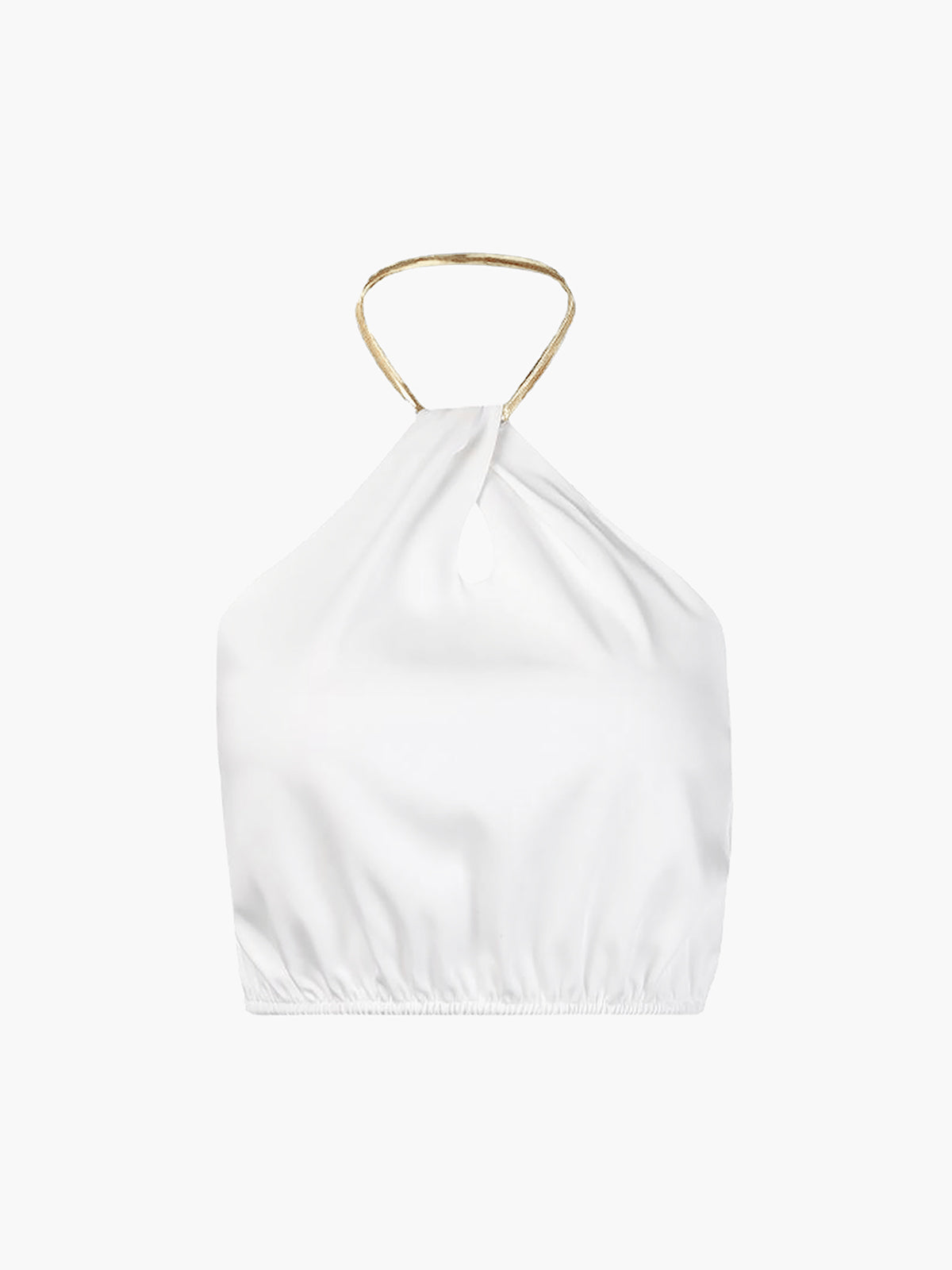 Summer White Halter Crop Top