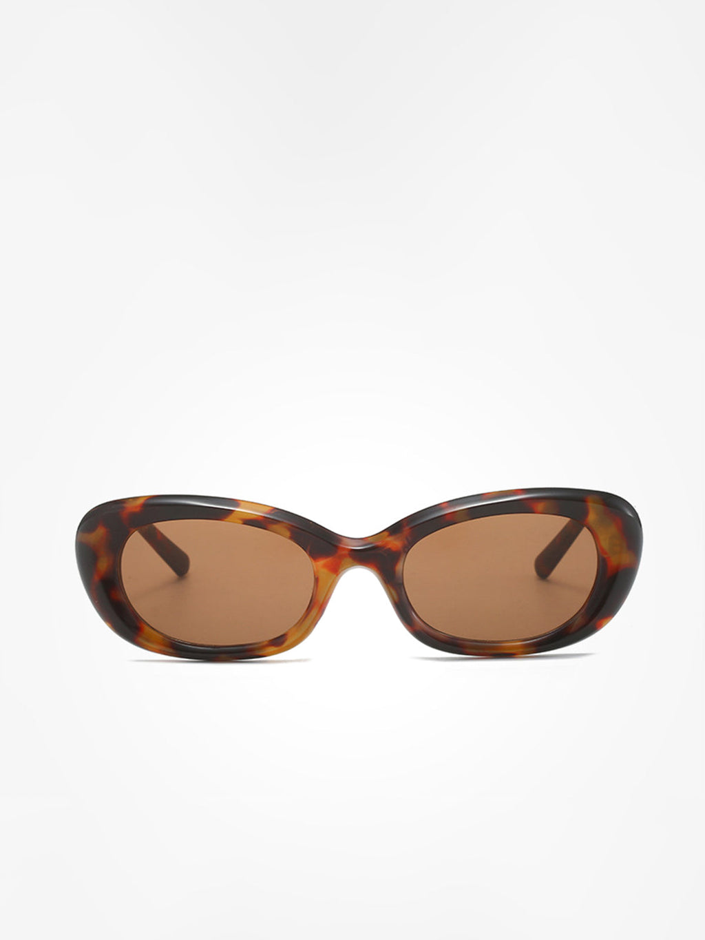 Retro Tortoise Shell Oval Sunglasses