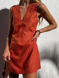 Summer Sleeveless V-Neck Dress