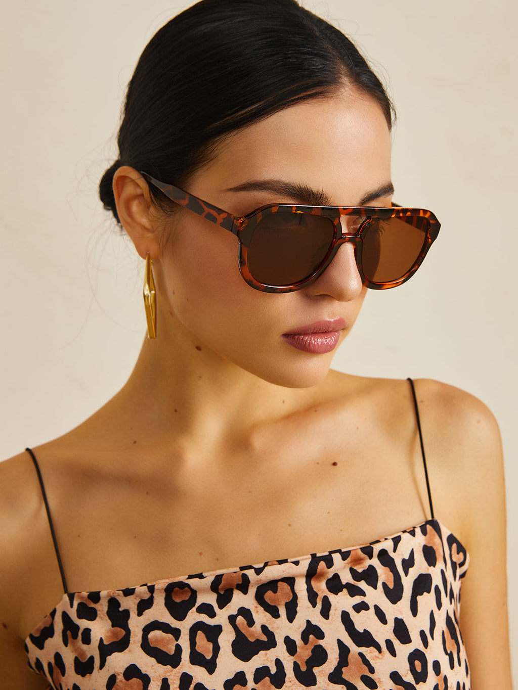 Tortoiseshell Aviator Sunglasses