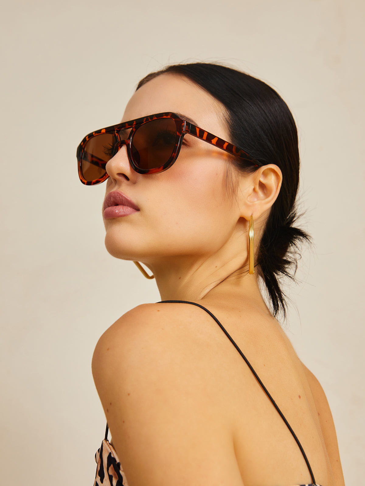 Tortoiseshell Aviator Sunglasses