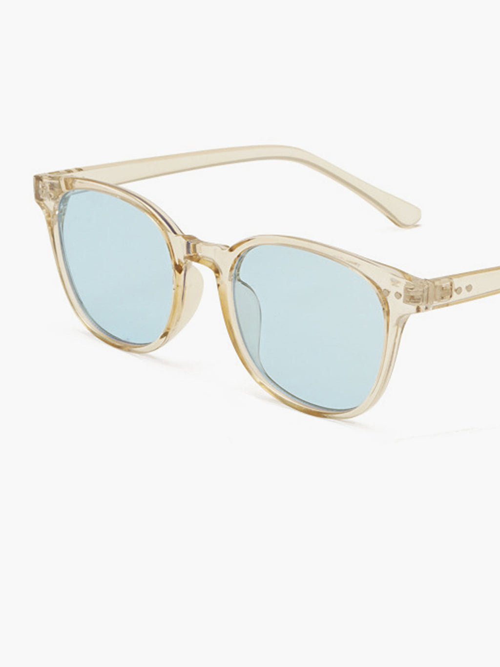 Clear Frame Blue Lens Sunglasses