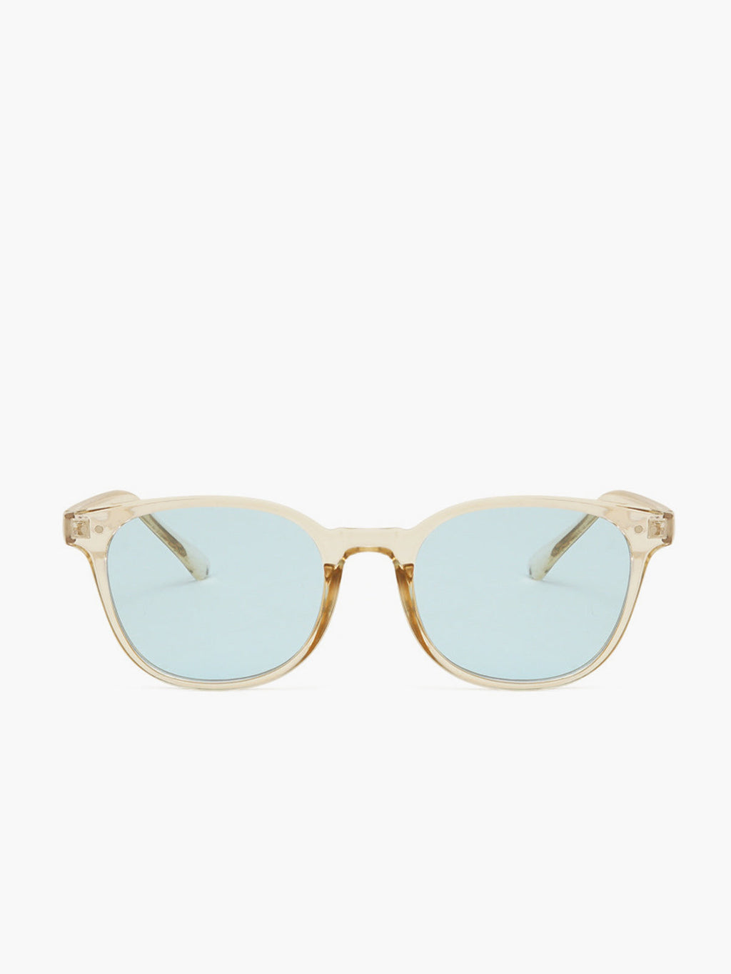 Clear Frame Blue Lens Sunglasses
