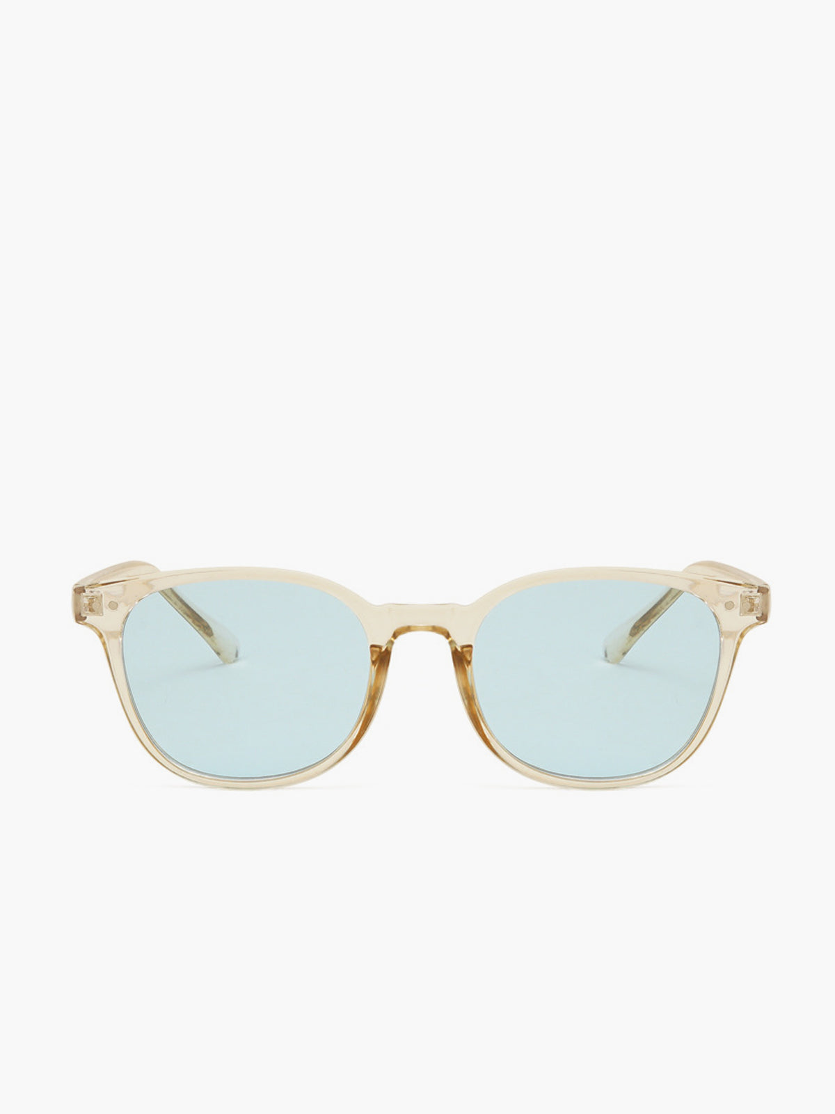 Clear Frame Blue Lens Sunglasses