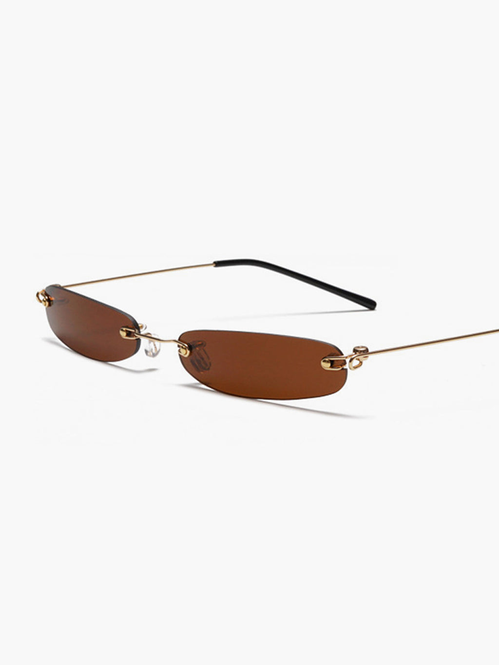 Rimless Rectangular Sunglasses