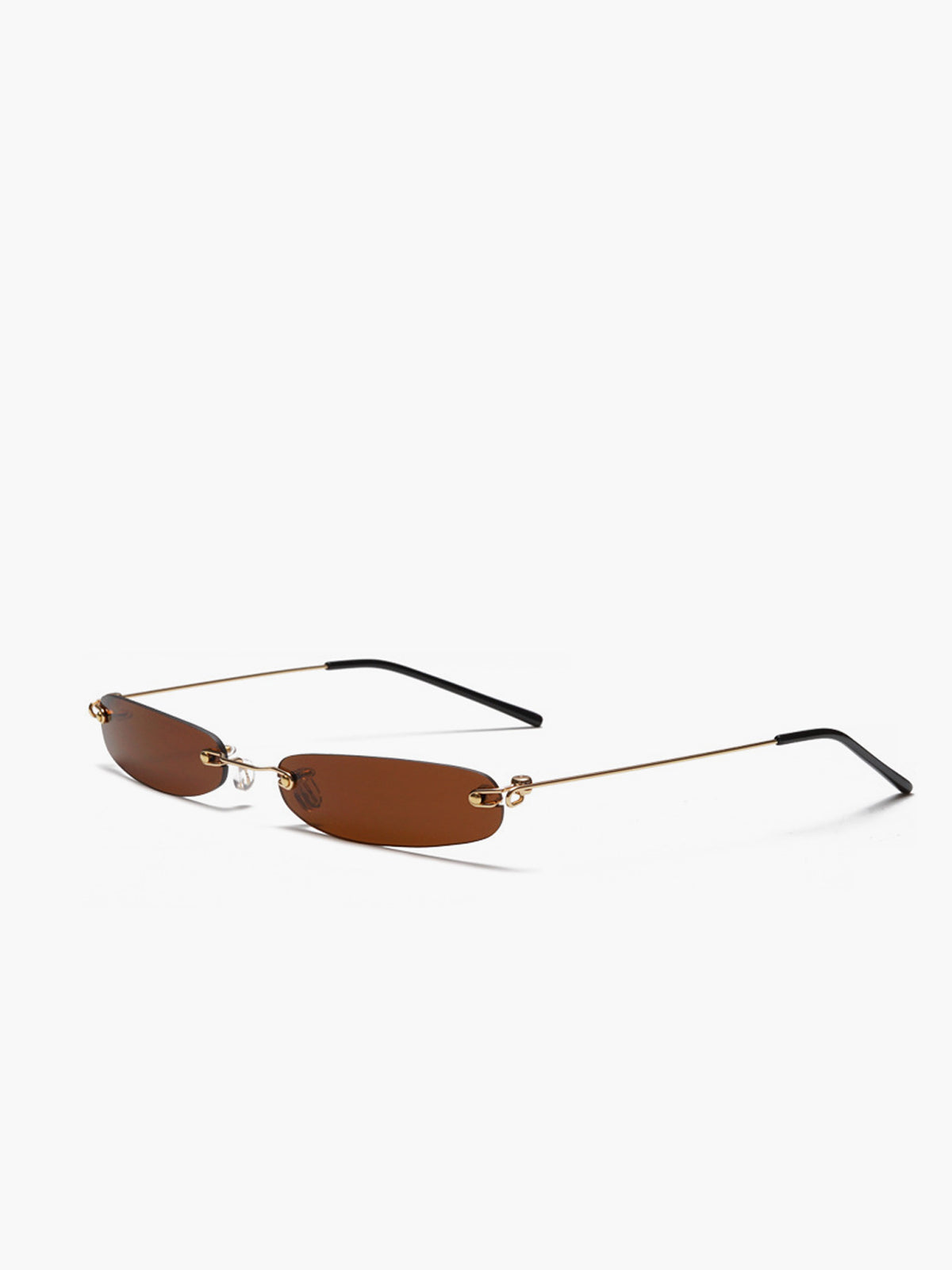 Rimless Rectangular Sunglasses