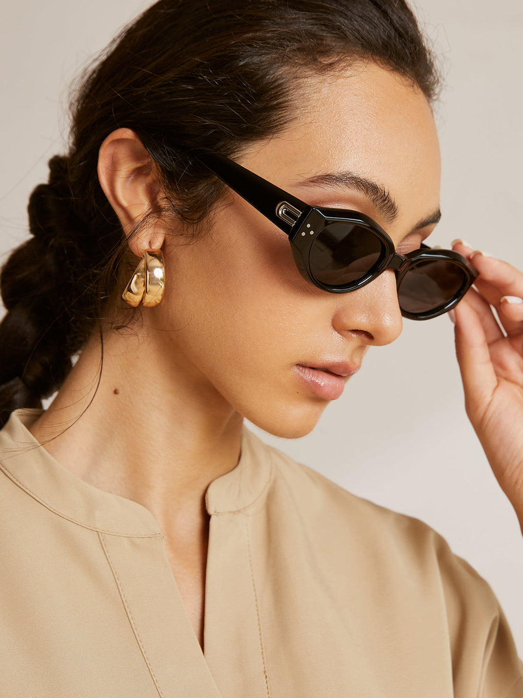Black Vintage Cat Eye Sunglasses
