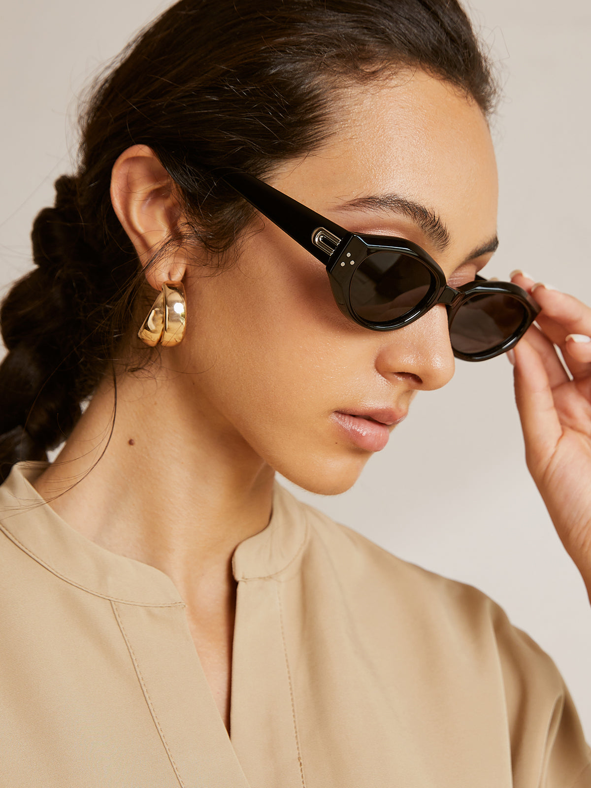 Black Vintage Cat Eye Sunglasses