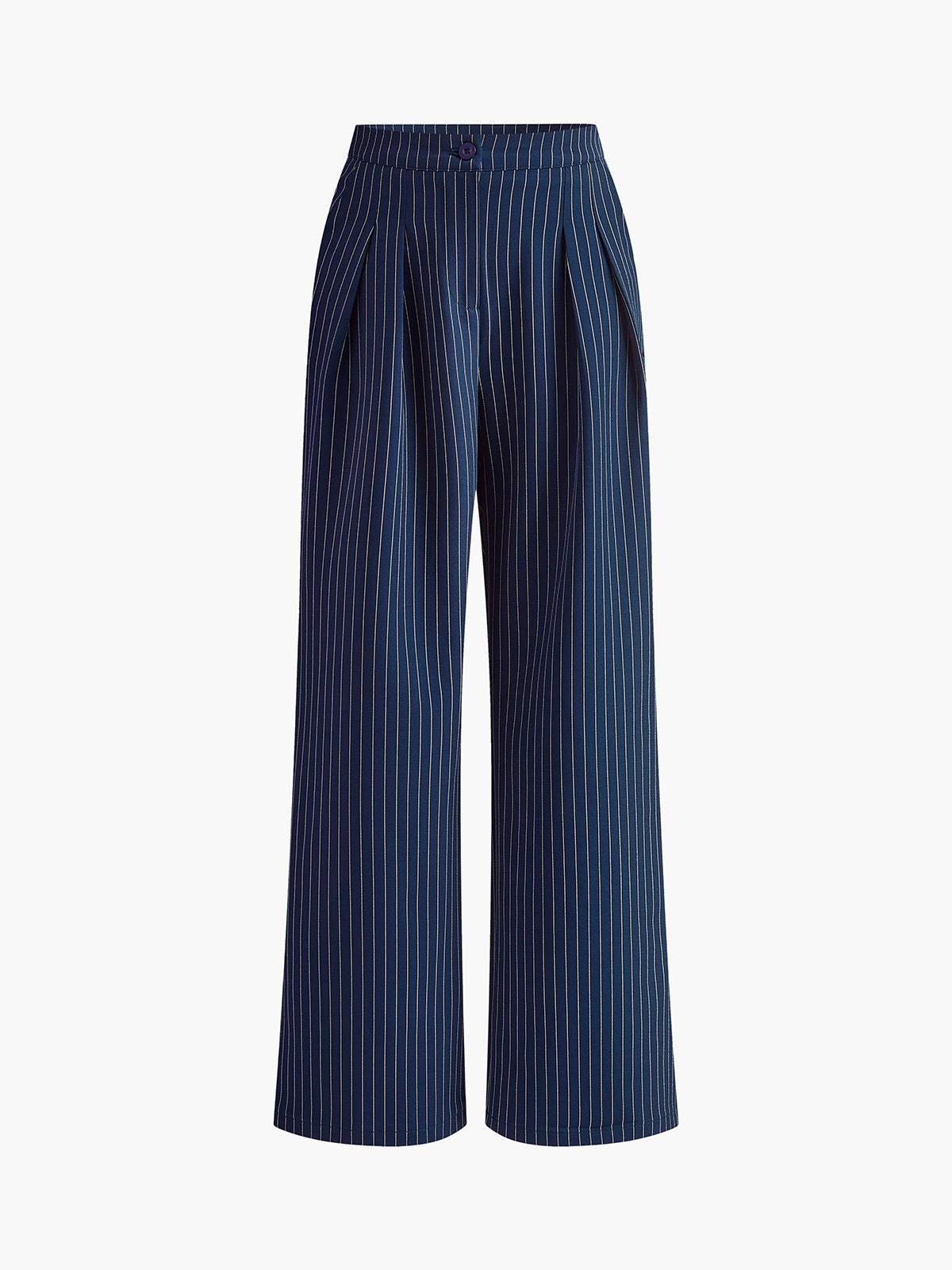 Pinstripe Wide Leg Trousers