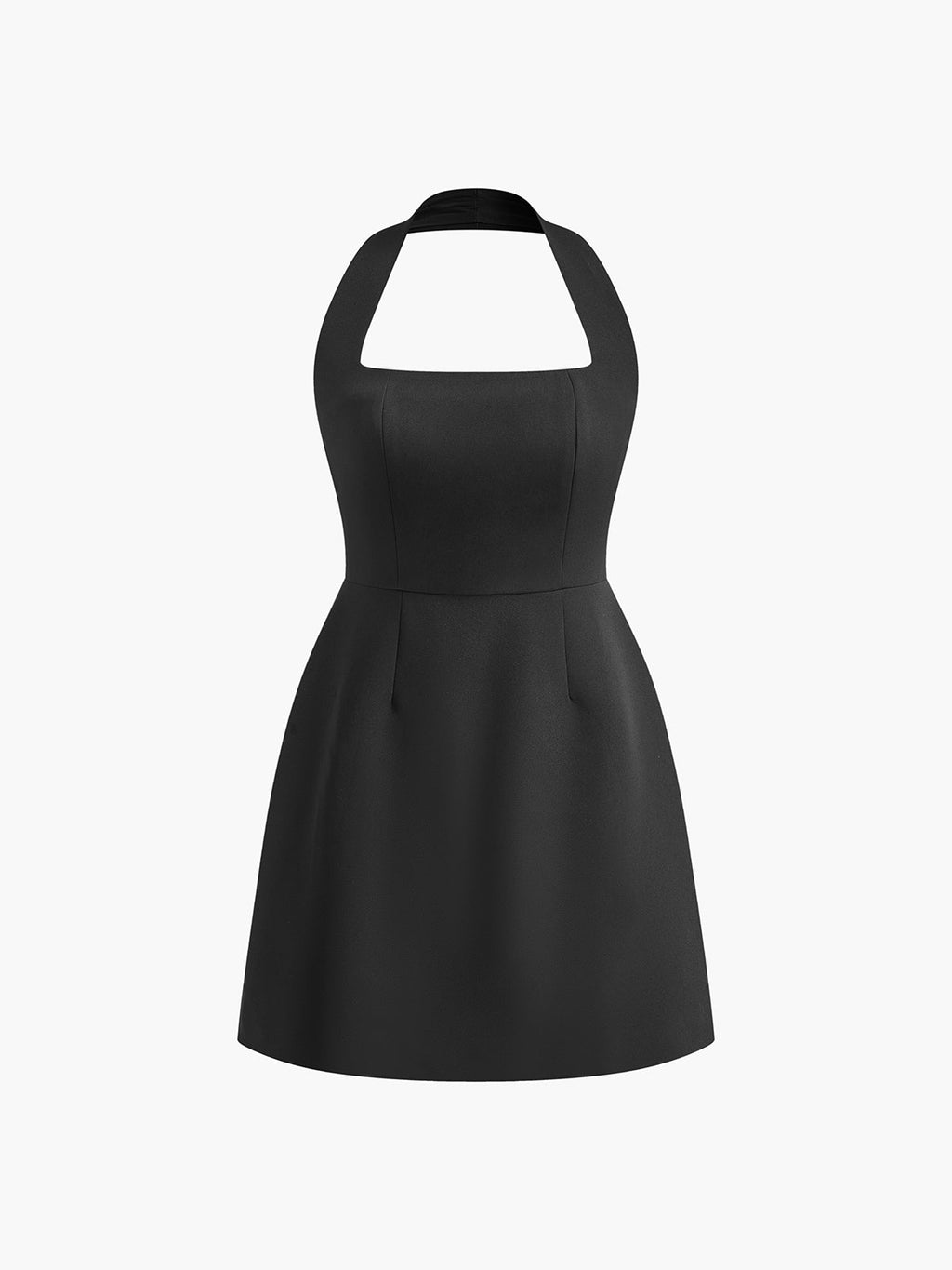 Sleeveless Halter A-Line Mini Dress