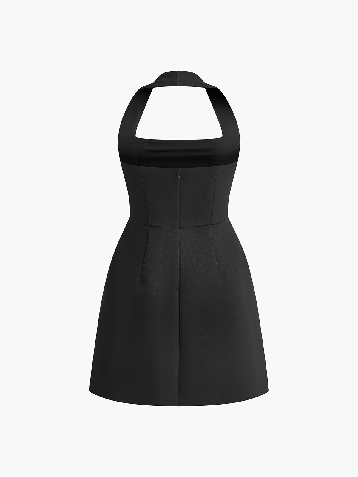 Sleeveless Halter A-Line Mini Dress