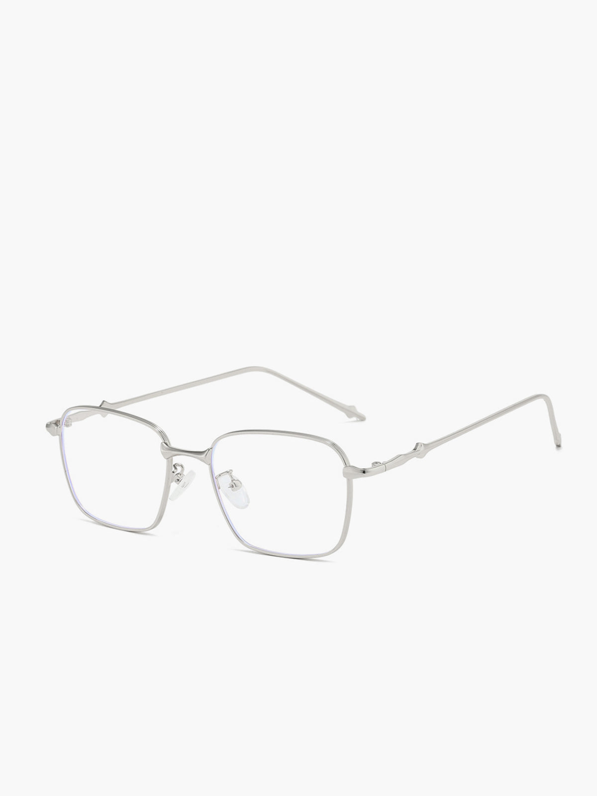 Silver Rectangular Eyeglasses