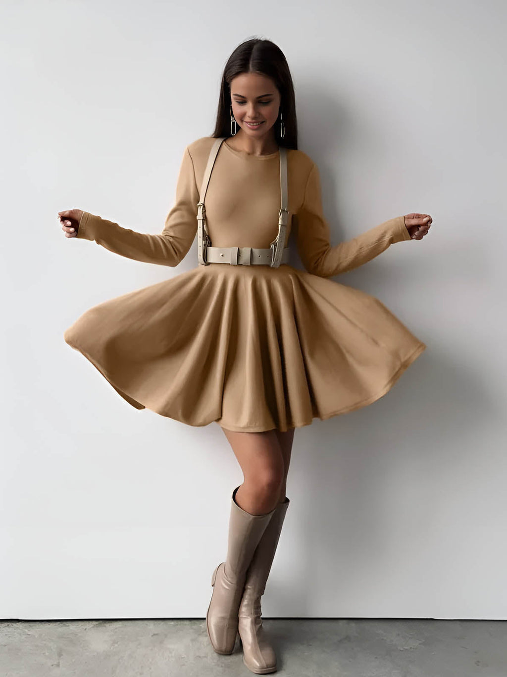Knit Skater Mini Dress