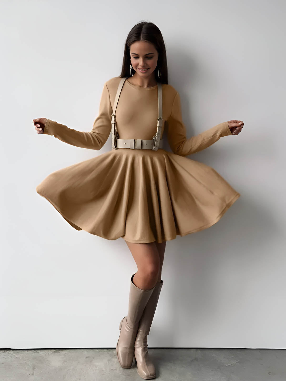 Knit Skater Mini Dress