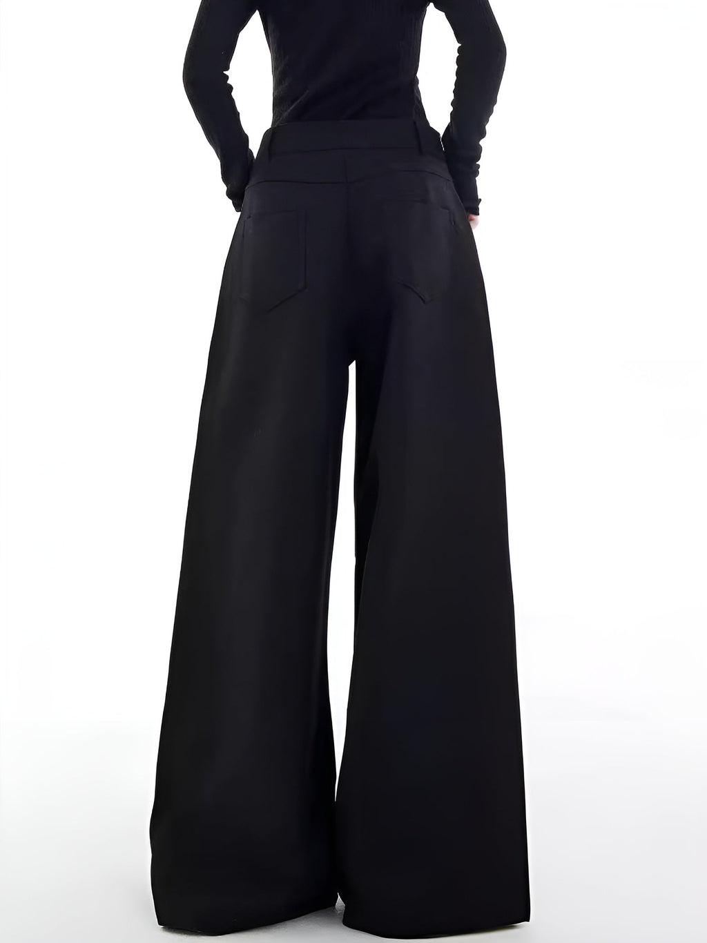 High Waist Split Wide Leg Trousers