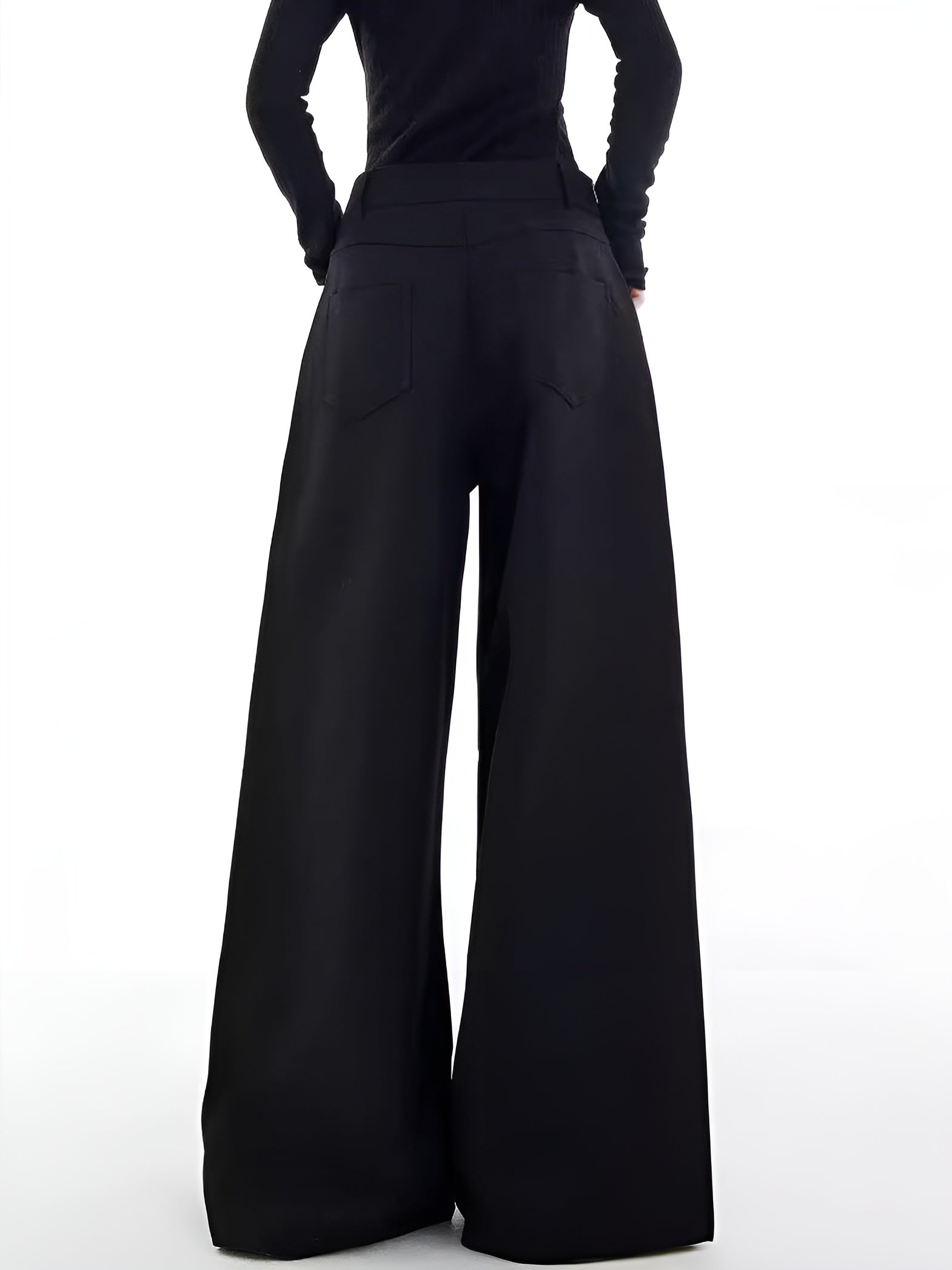 High Waist Split Wide Leg Trousers