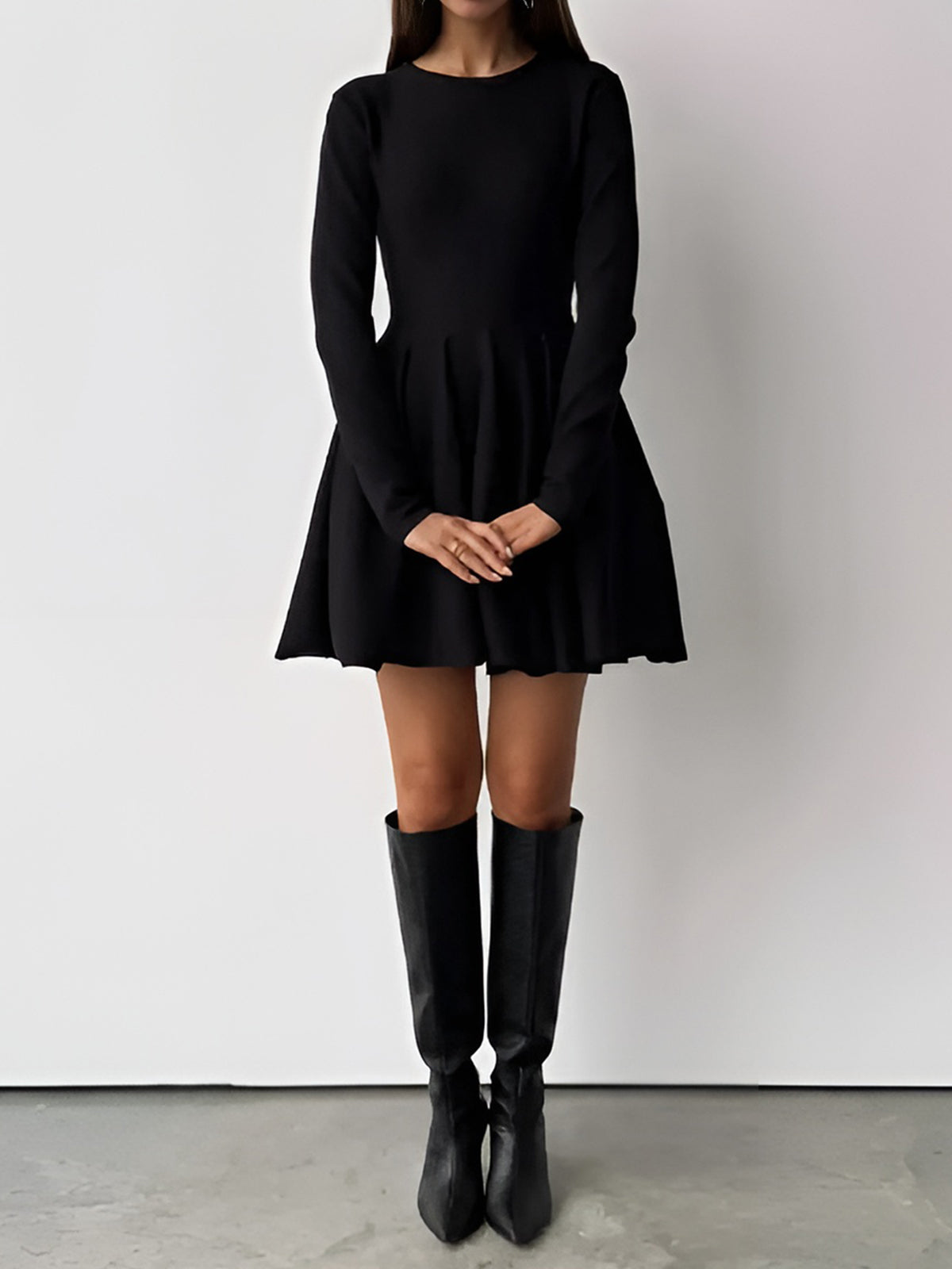 Knit Skater Mini Dress