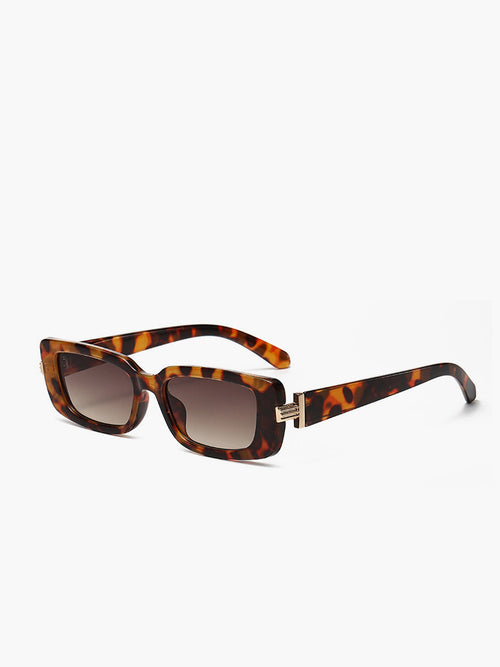 Chunky Leopard Print Square Sunglasses
