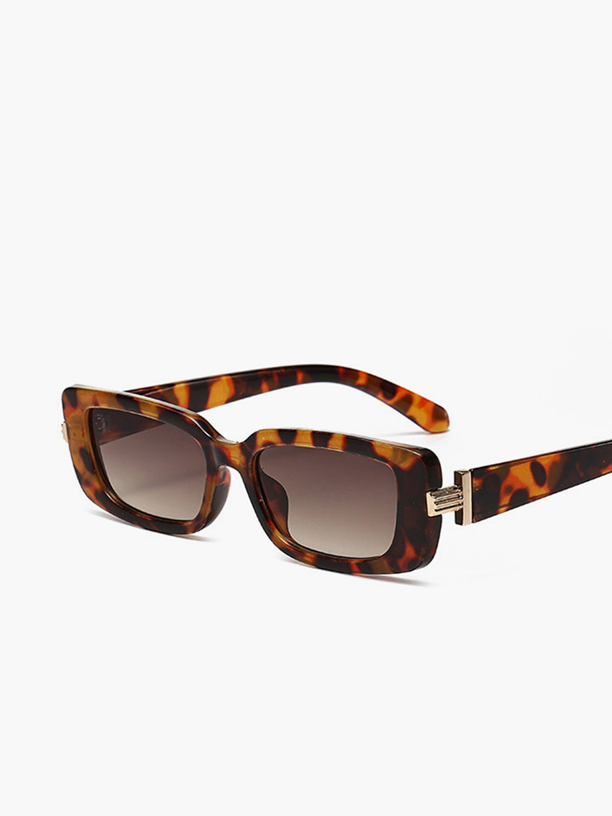 Chunky Leopard Print Square Sunglasses