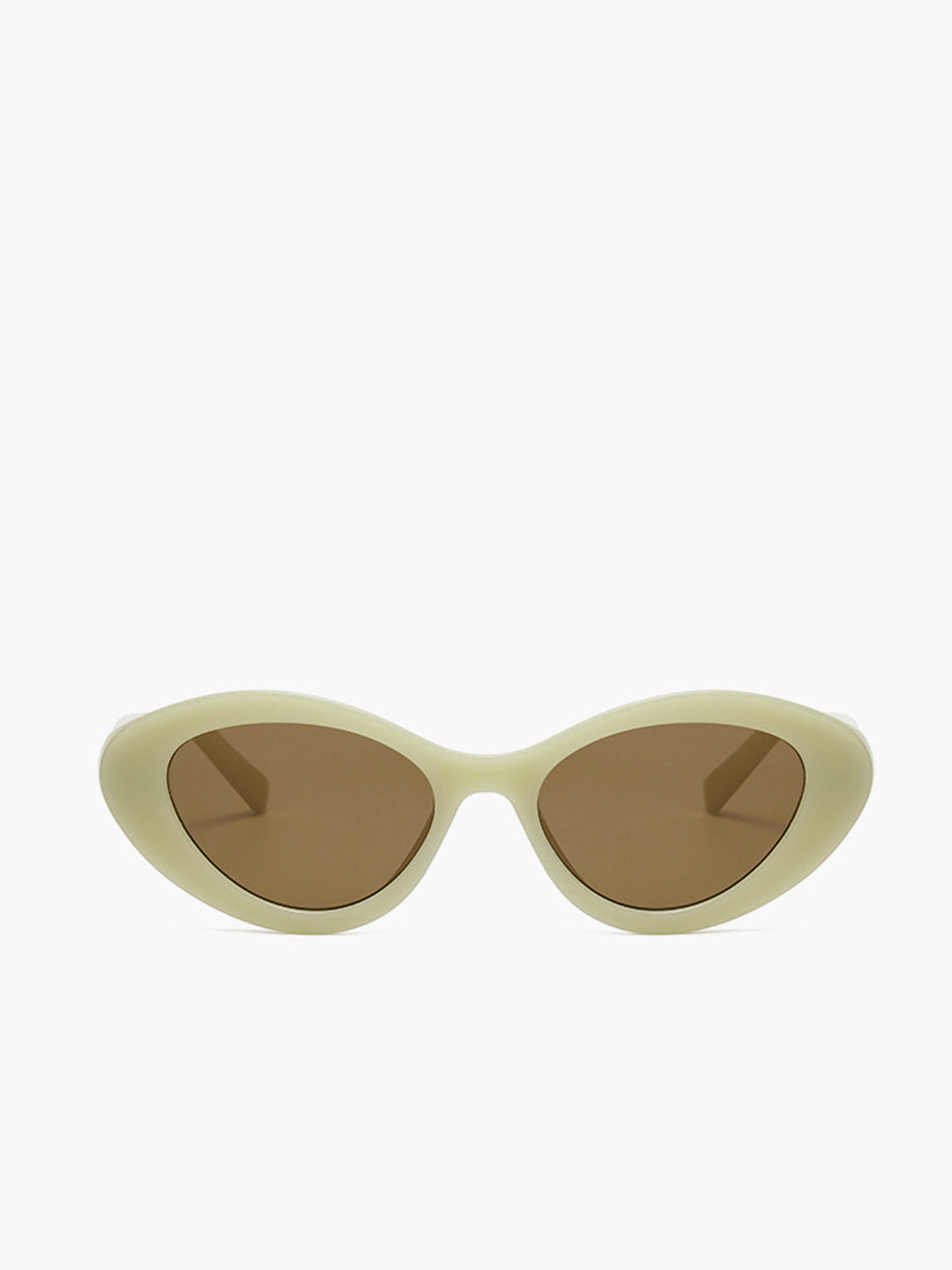 Cream Vintage Cat-Eye Sunglasses