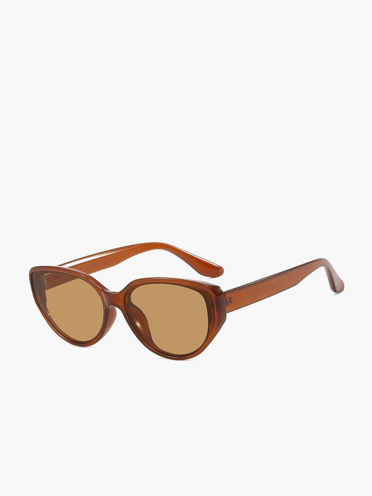 Brown Retro Cat Eye Sunglasses