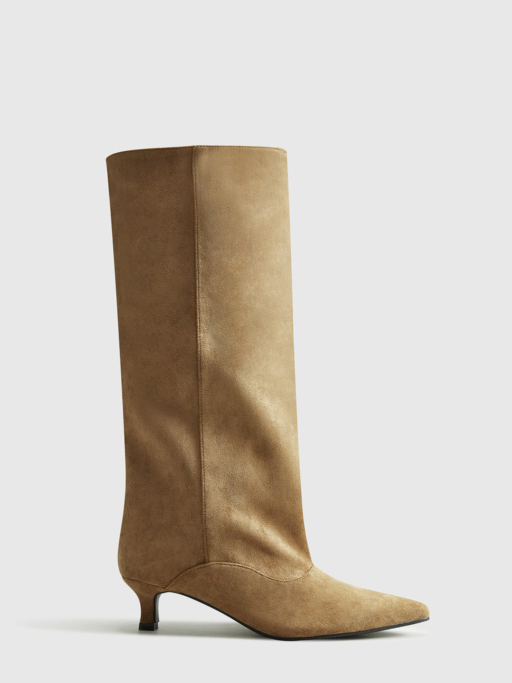 Knee-High Kitten Heel Boots