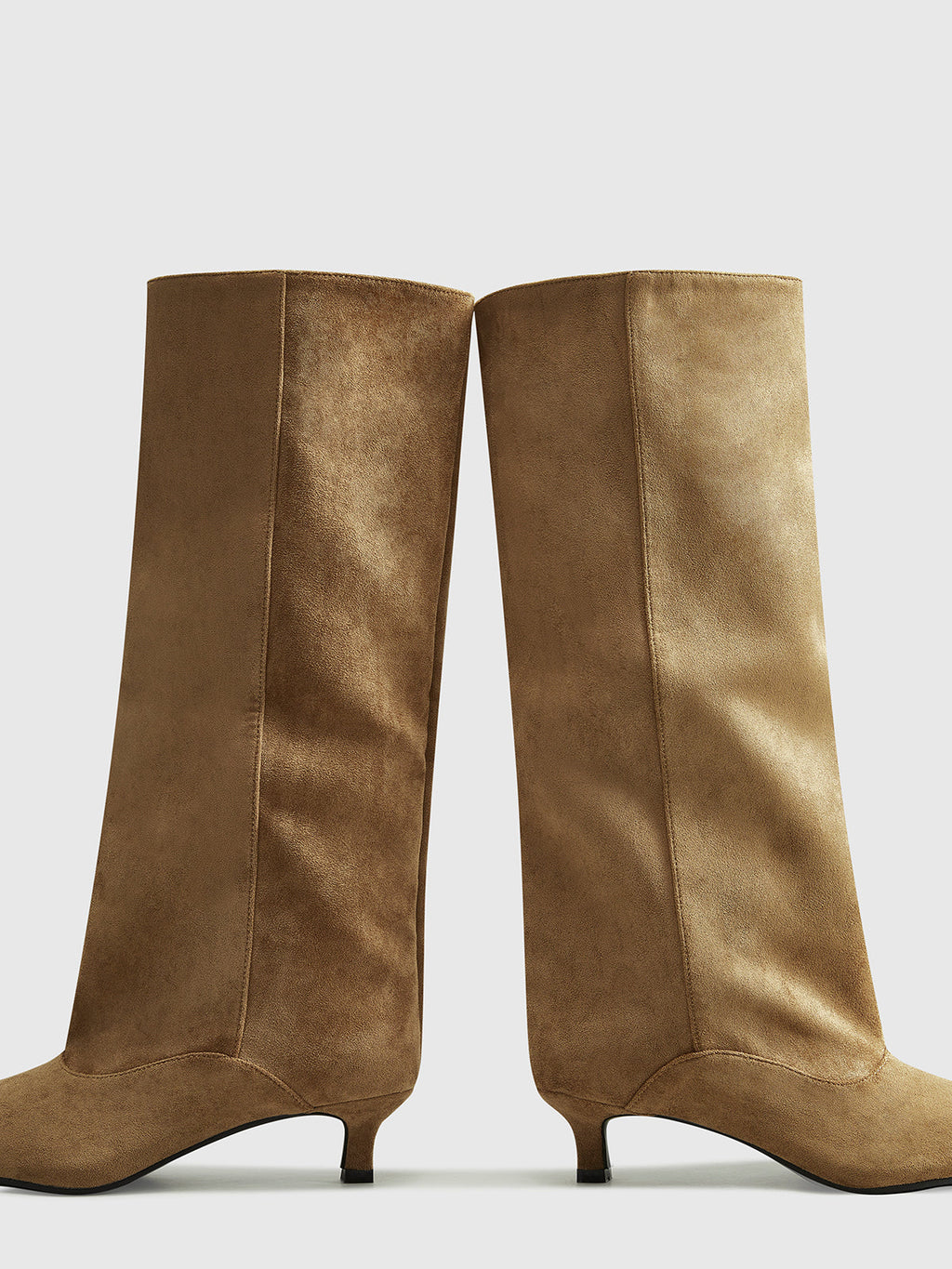 Knee-High Kitten Heel Boots