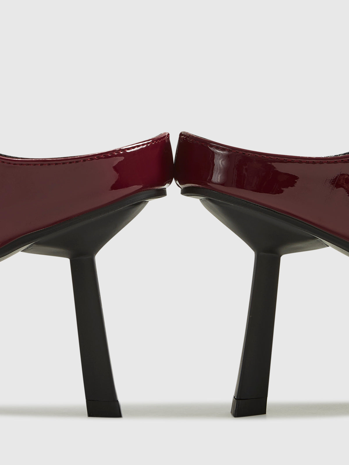 Burgundy Patent Slingback Heels
