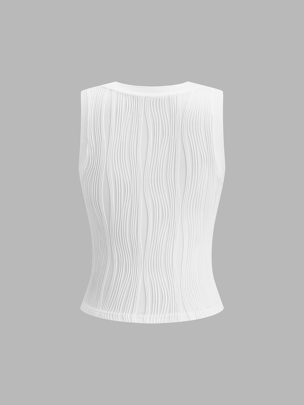Wavy Ribbed Slim Fit Tank Top