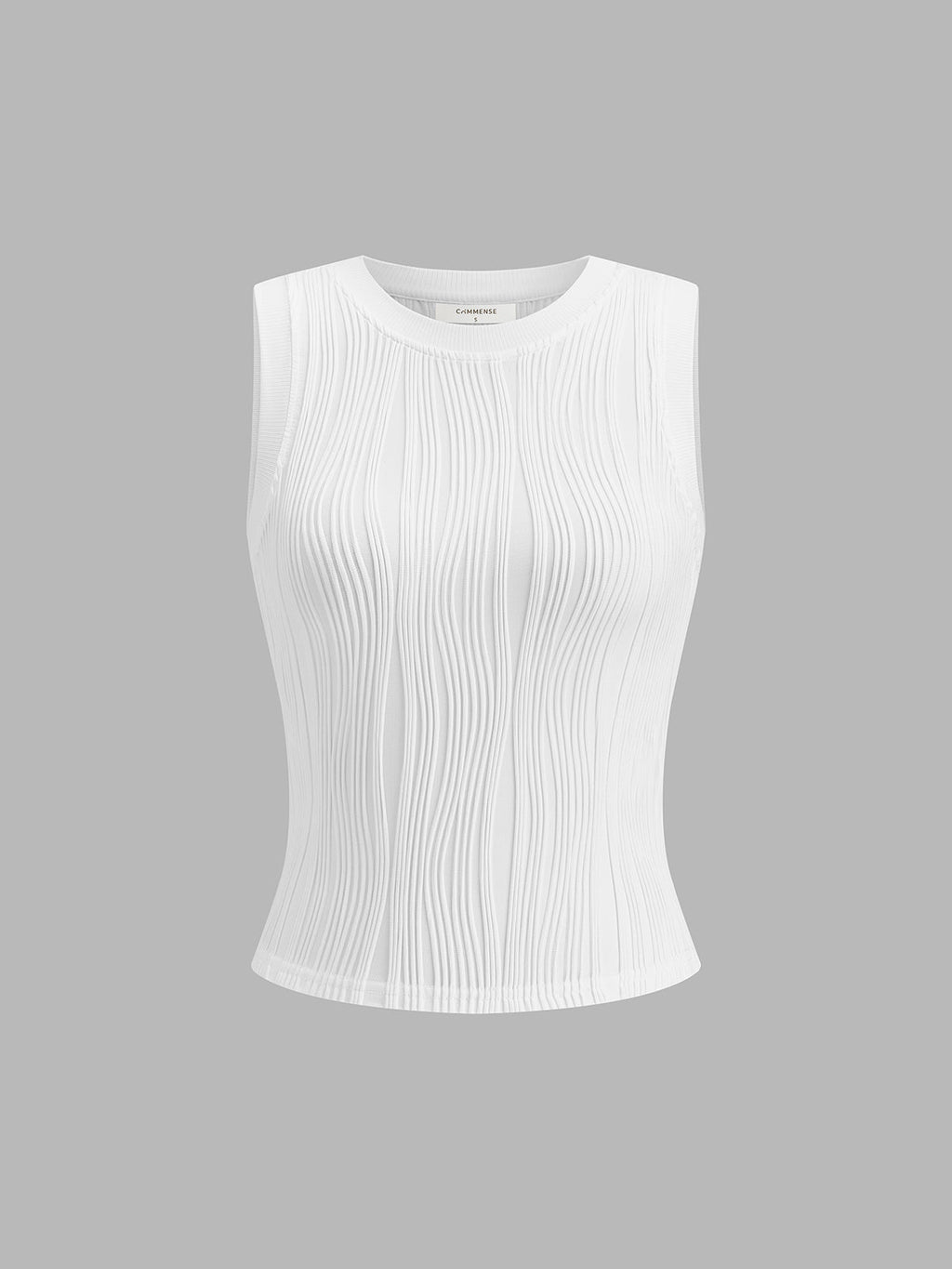 Wavy Ribbed Slim Fit Tank Top