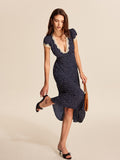 Polka Dot Lace Midi Dress