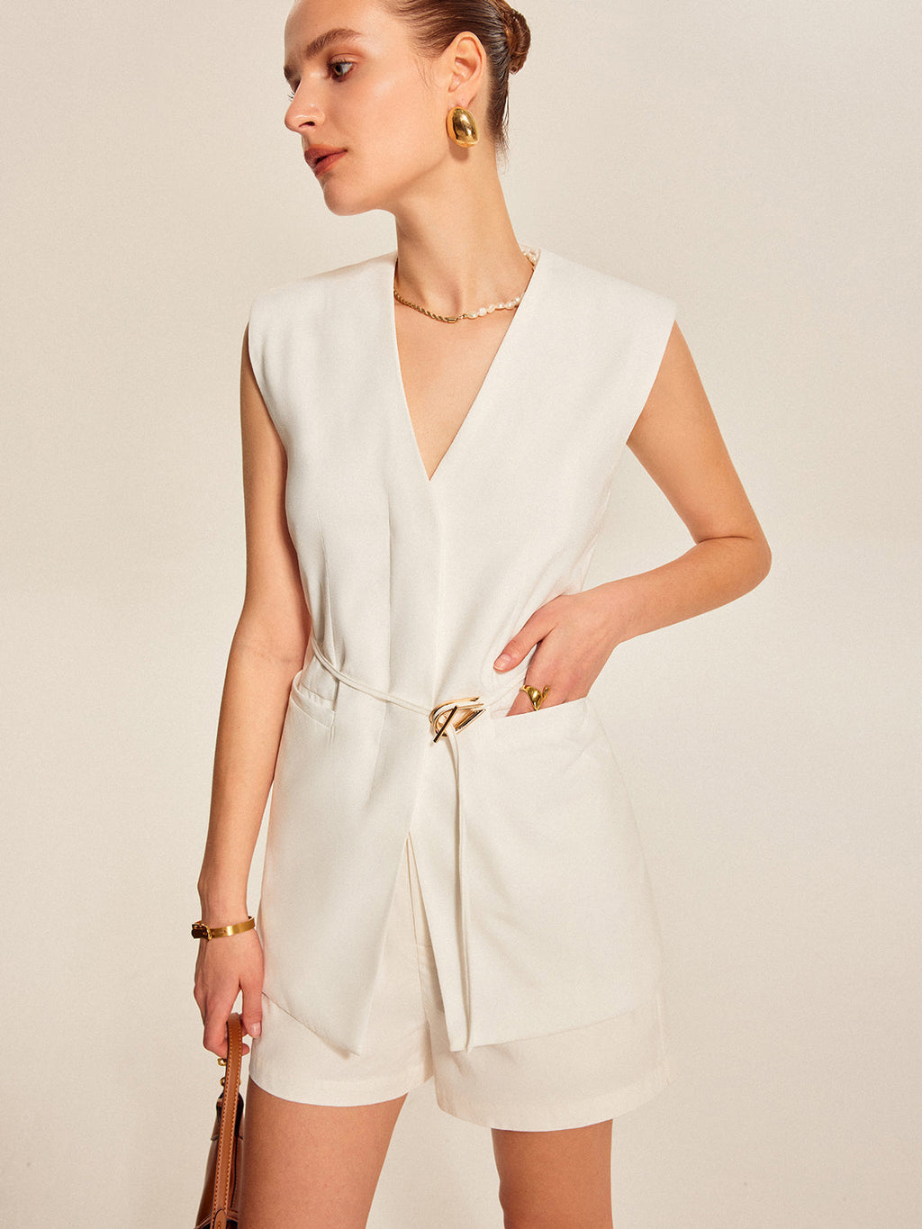 Belted Wrap Playsuit