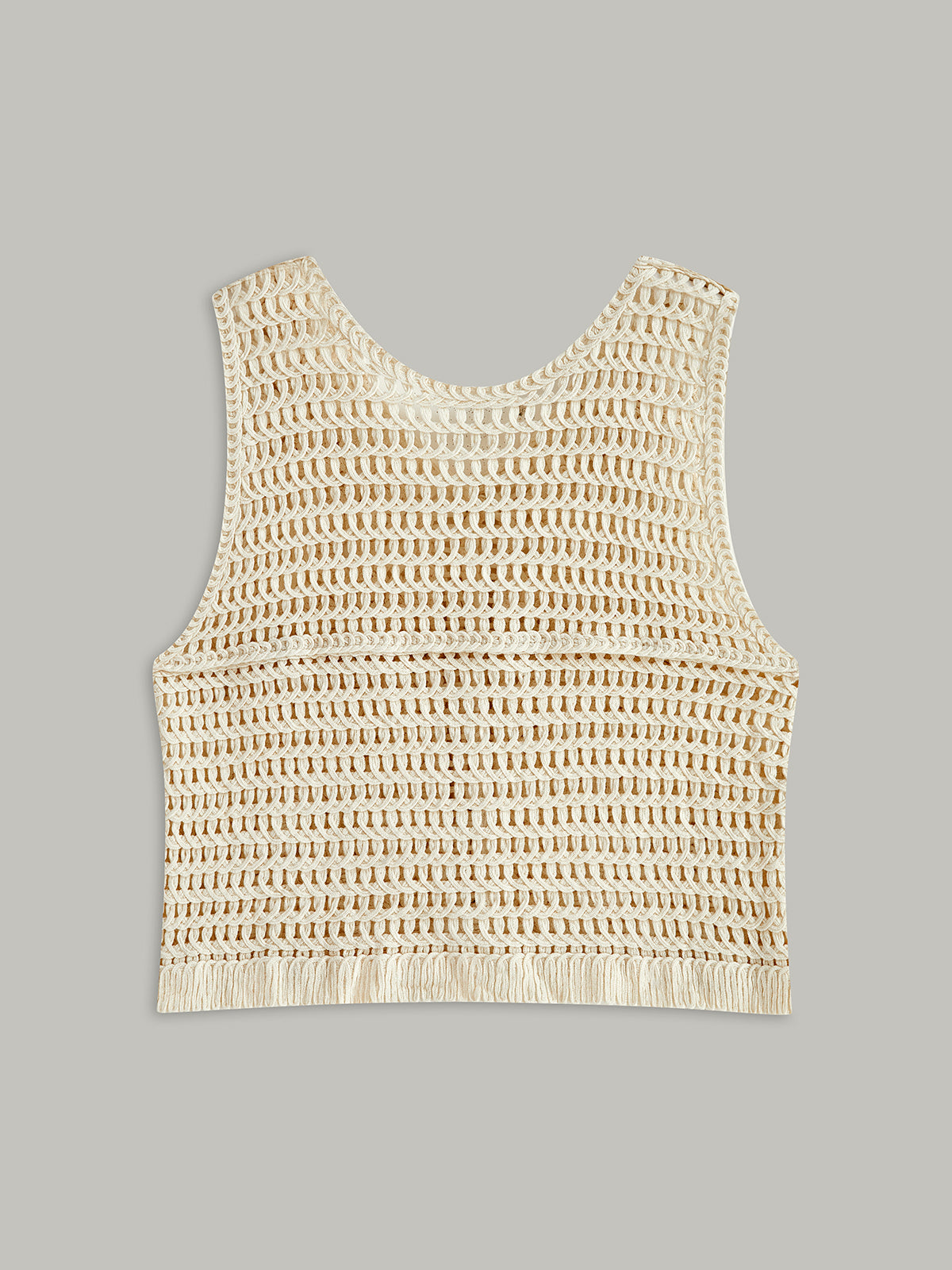 Sleeveless Crochet Knit Vest
