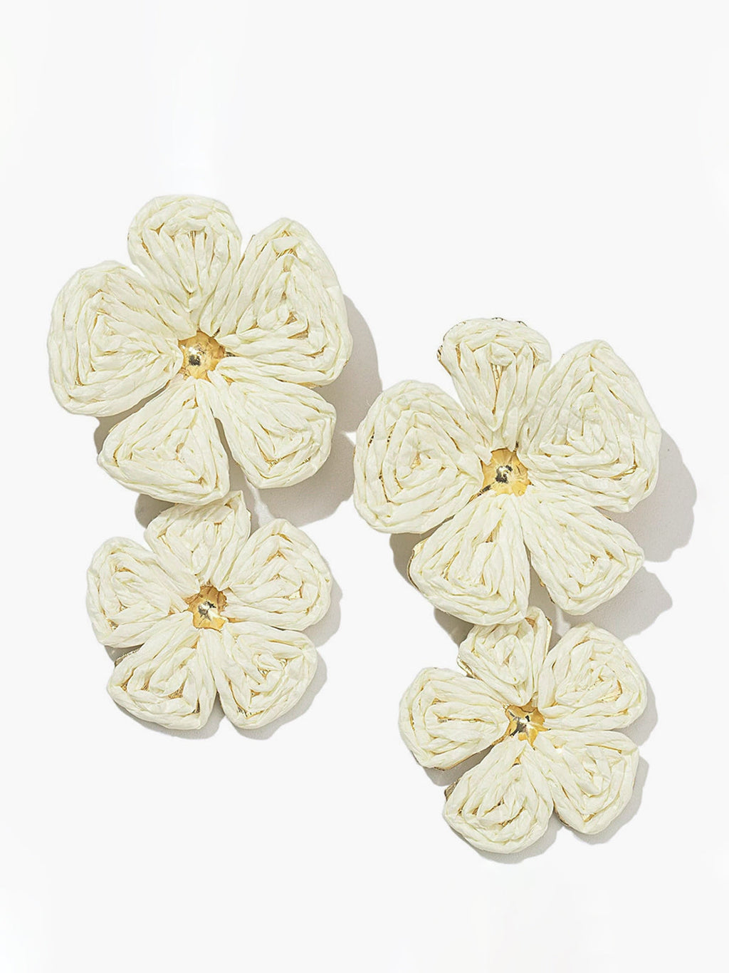 Summer Raffia Floral Drop Earrings