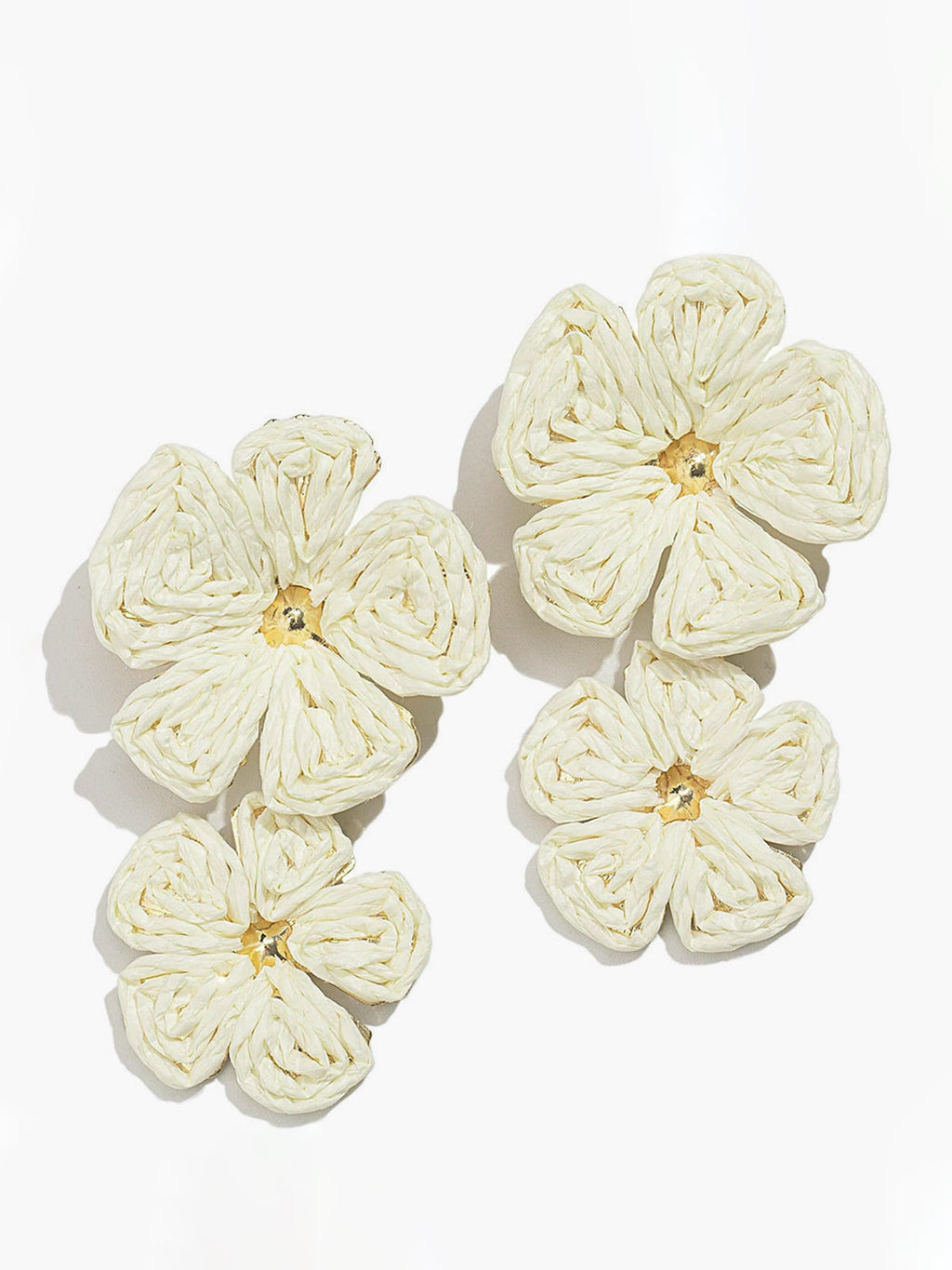 Summer Raffia Floral Drop Earrings