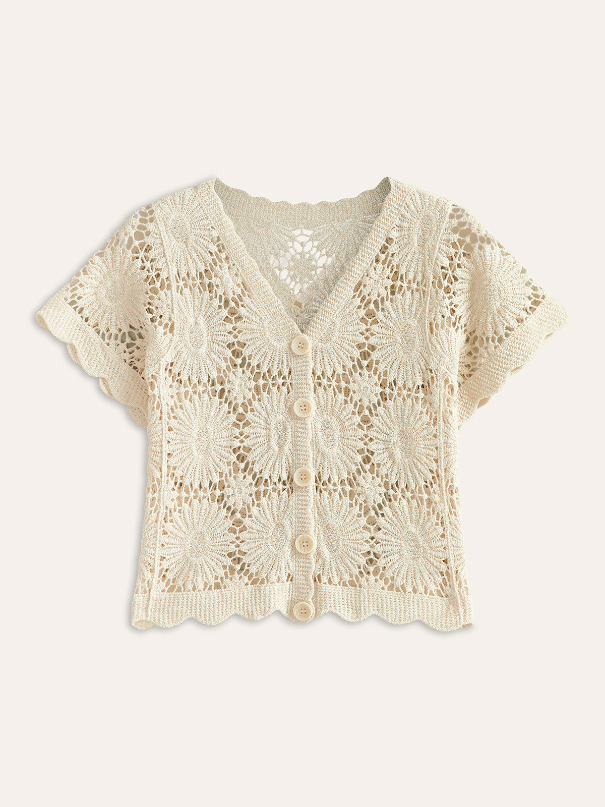 Floral Crochet Knit Top