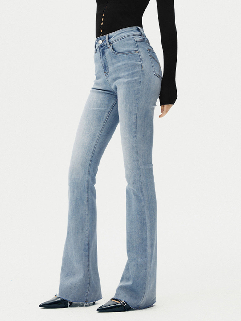 High Waist Bootcut Jeans