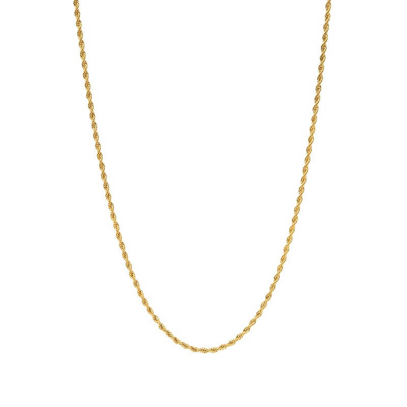 Adjustable Gold Rope Chain Necklace